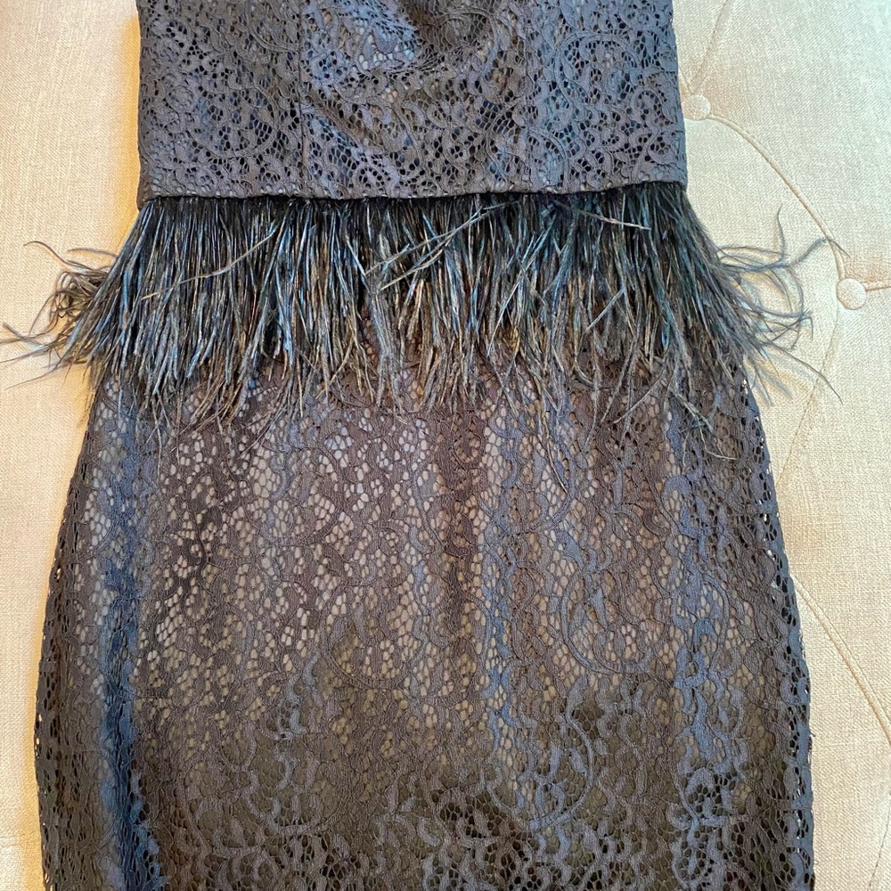 Bebe’s ULTRA FUN strapless feather dress - 6 - Picture 3 of 3
